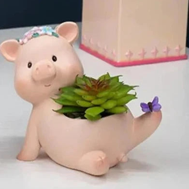 Adorable Piggy Succulent Planter Pots-What About Noah