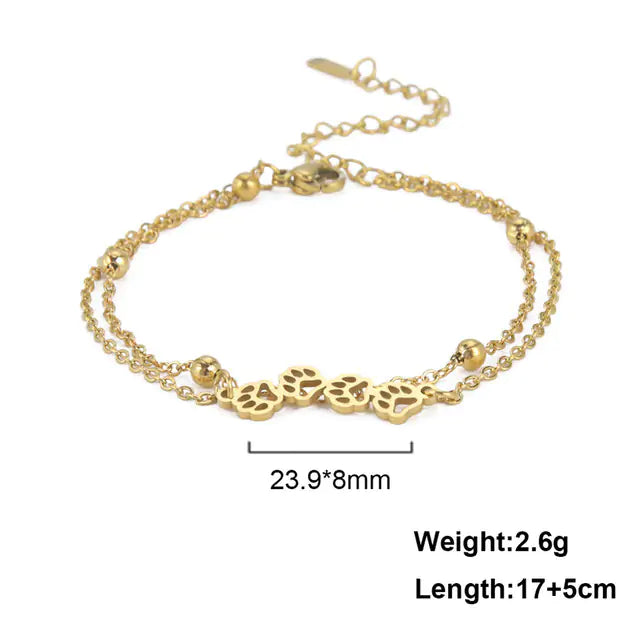 Animal Paw Stainless Steel Bracelet-What About Noah