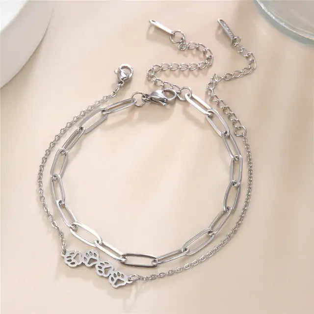 Animal Paw Stainless Steel Bracelet-What About Noah
