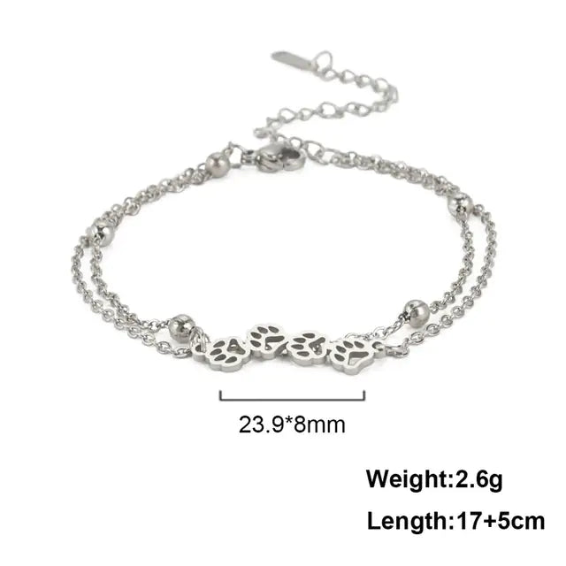 Animal Paw Stainless Steel Bracelet-What About Noah
