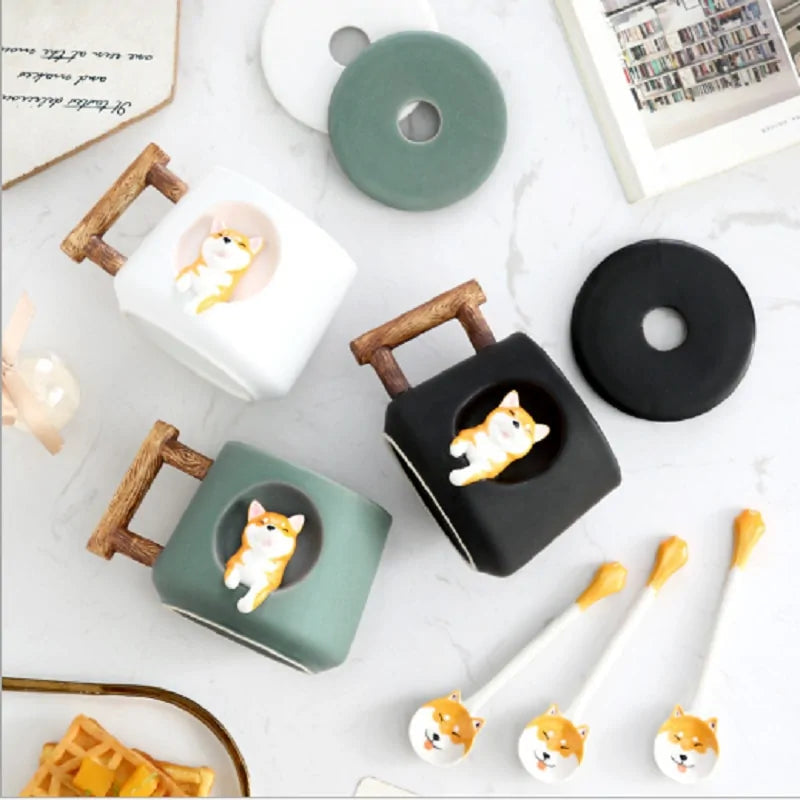 Ceramic Shiba Inu Mug-What About Noah