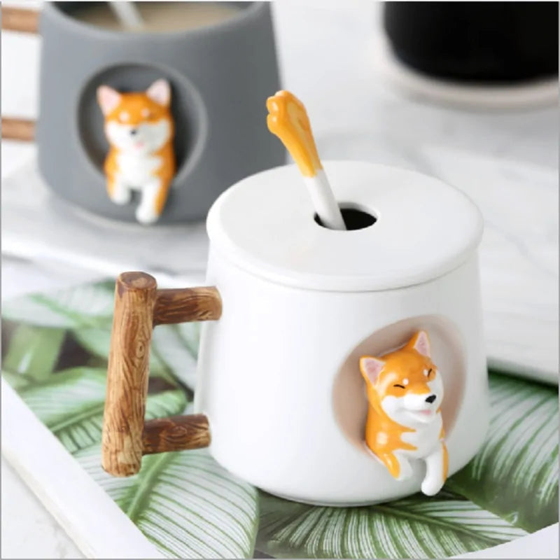 Ceramic Shiba Inu Mug-What About Noah