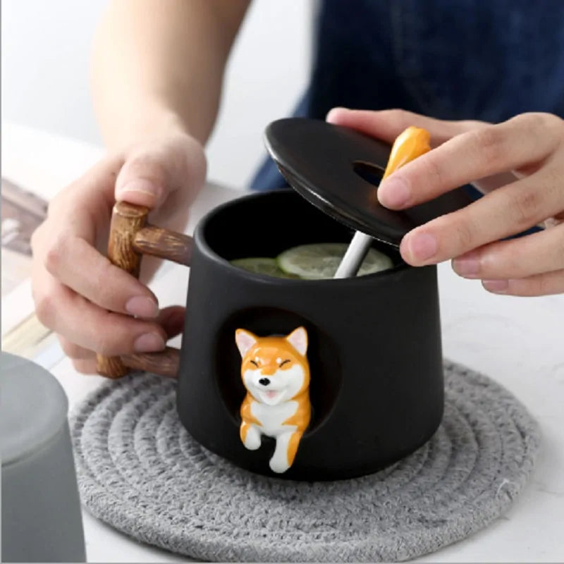 Ceramic Shiba Inu Mug-What About Noah