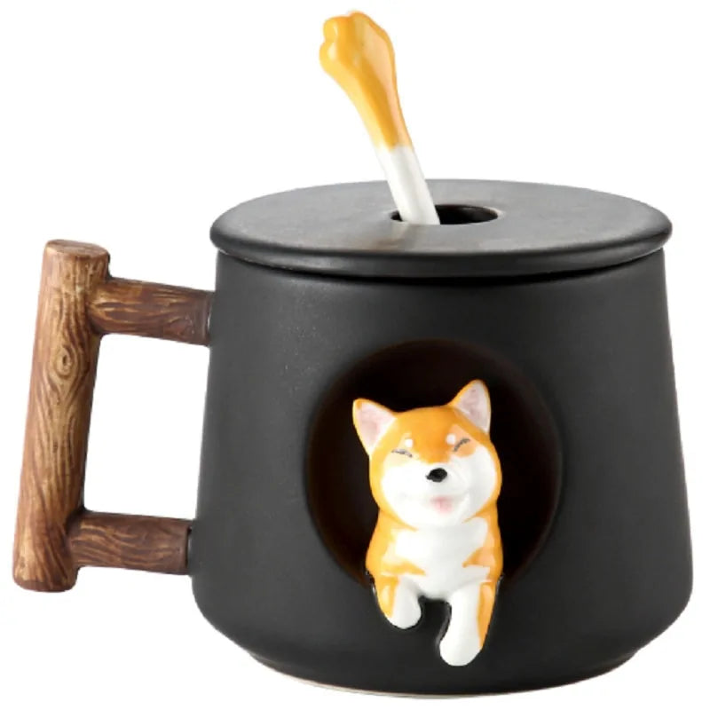 Ceramic Shiba Inu Mug-What About Noah