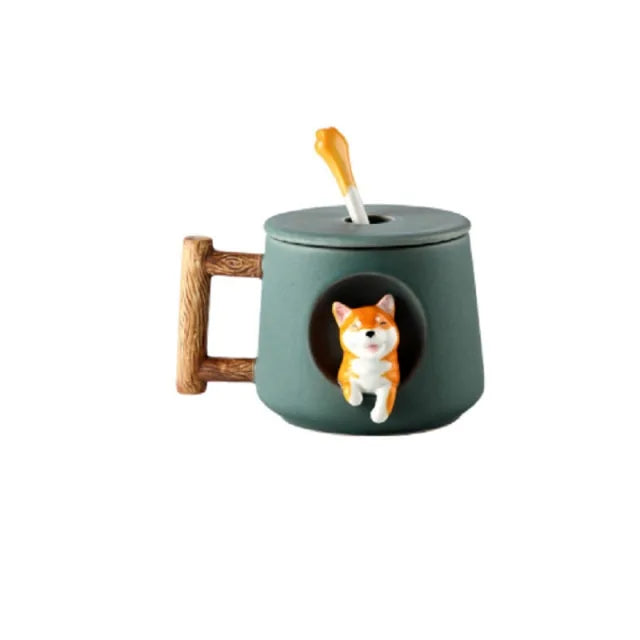 Ceramic Shiba Inu Mug-What About Noah