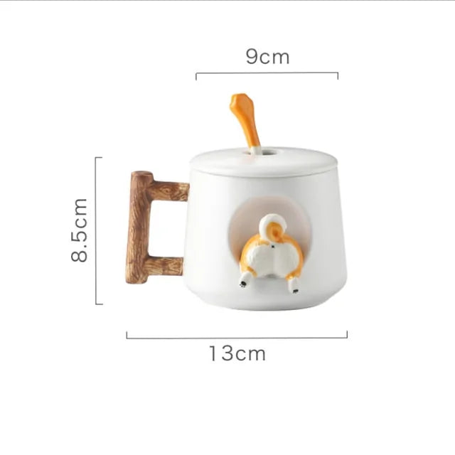 Ceramic Shiba Inu Mug-What About Noah