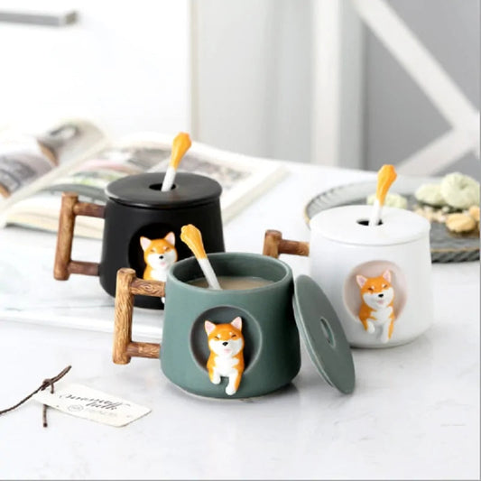 Ceramic Shiba Inu Mug-What About Noah