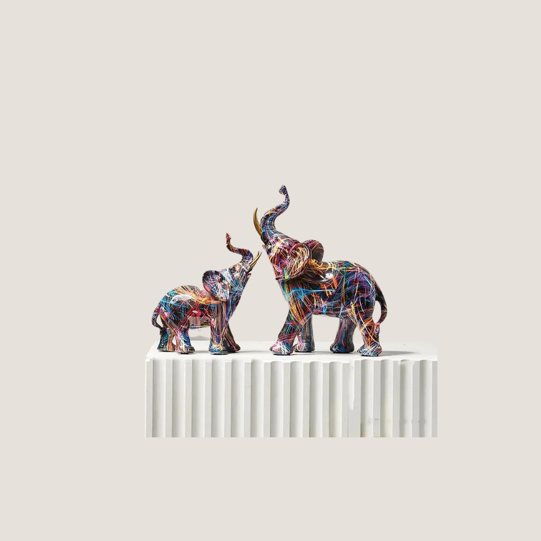 Colorful Graffiti Elephant Sculpture-What About Noah