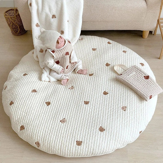 Cute Animal Embroidered Baby Mat-What About Noah