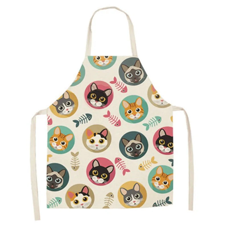 Cute Cat Kitchen Apron-What About Noah