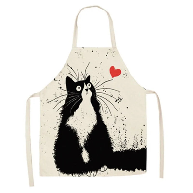 Cute Cat Kitchen Apron-What About Noah