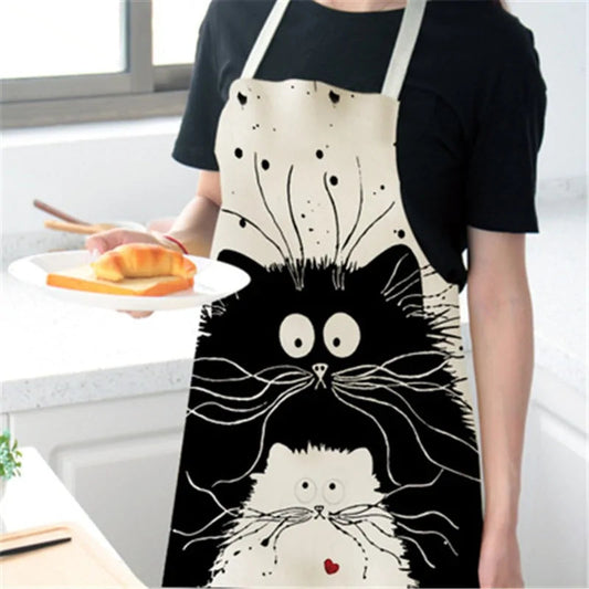 Cute Cat Kitchen Apron-What About Noah