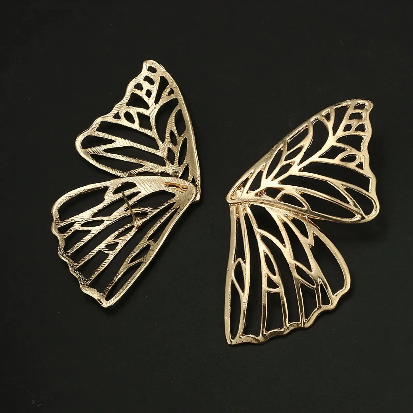 Gold Butterfly Earrings-What About Noah