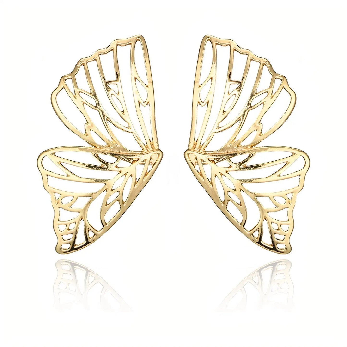 Gold Butterfly Earrings-What About Noah
