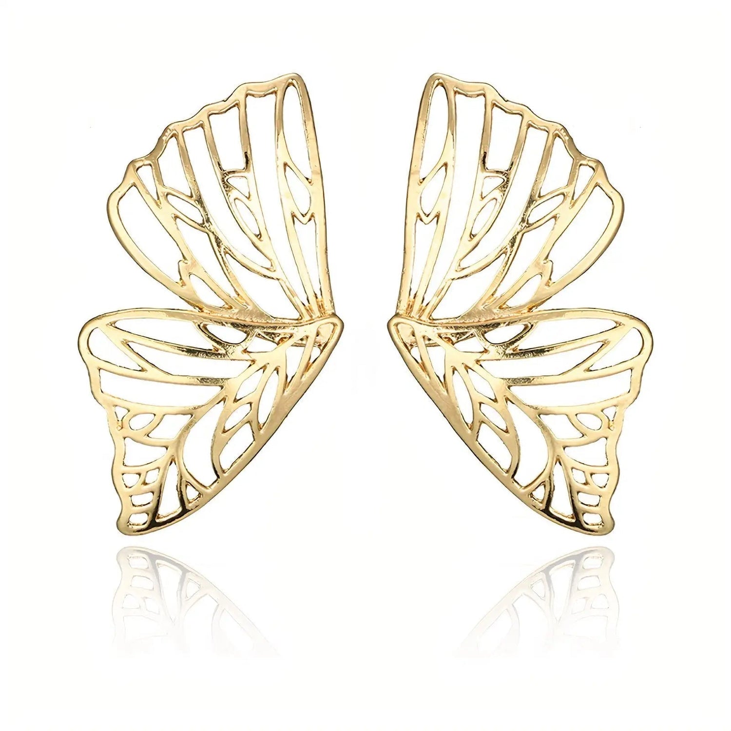 Gold Butterfly Earrings-What About Noah