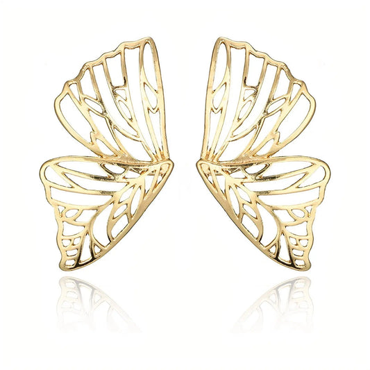 Gold Butterfly Earrings-What About Noah