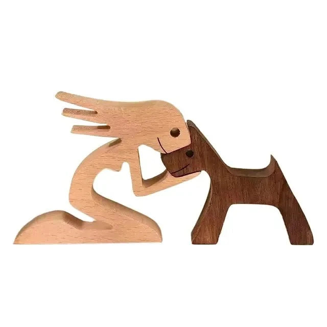 Handcrafted Wooden Puppy Figurine-What About Noah