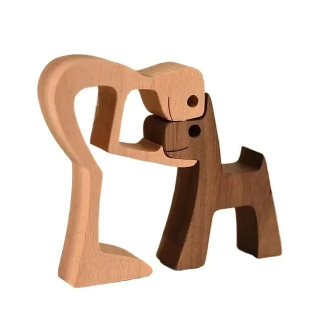 Handcrafted Wooden Puppy Figurine-What About Noah