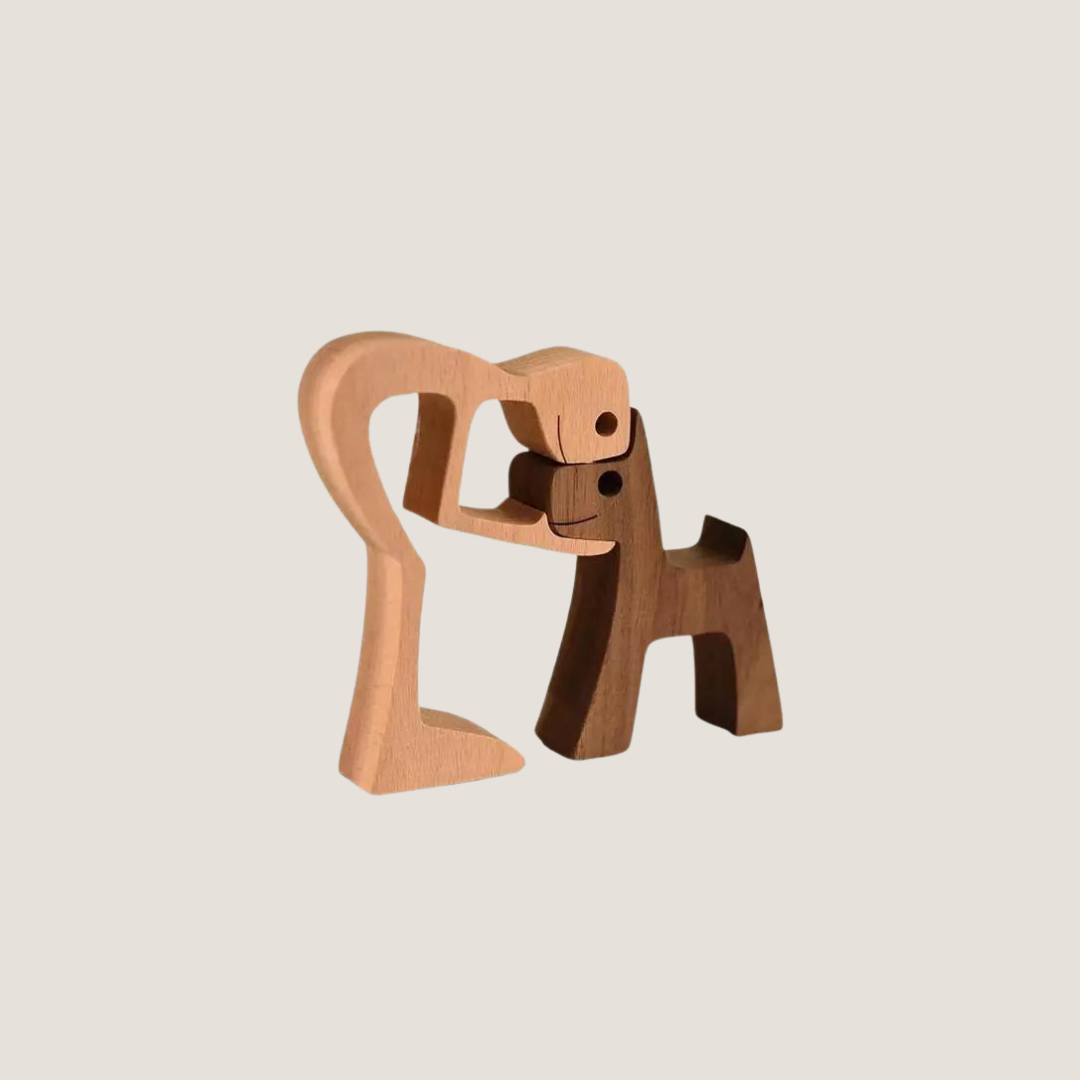 Handcrafted Wooden Puppy Figurine-What About Noah
