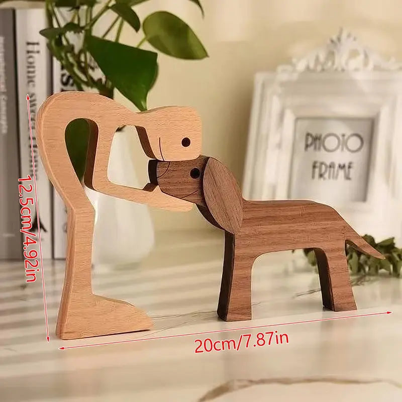 Handcrafted Wooden Puppy Figurine-What About Noah