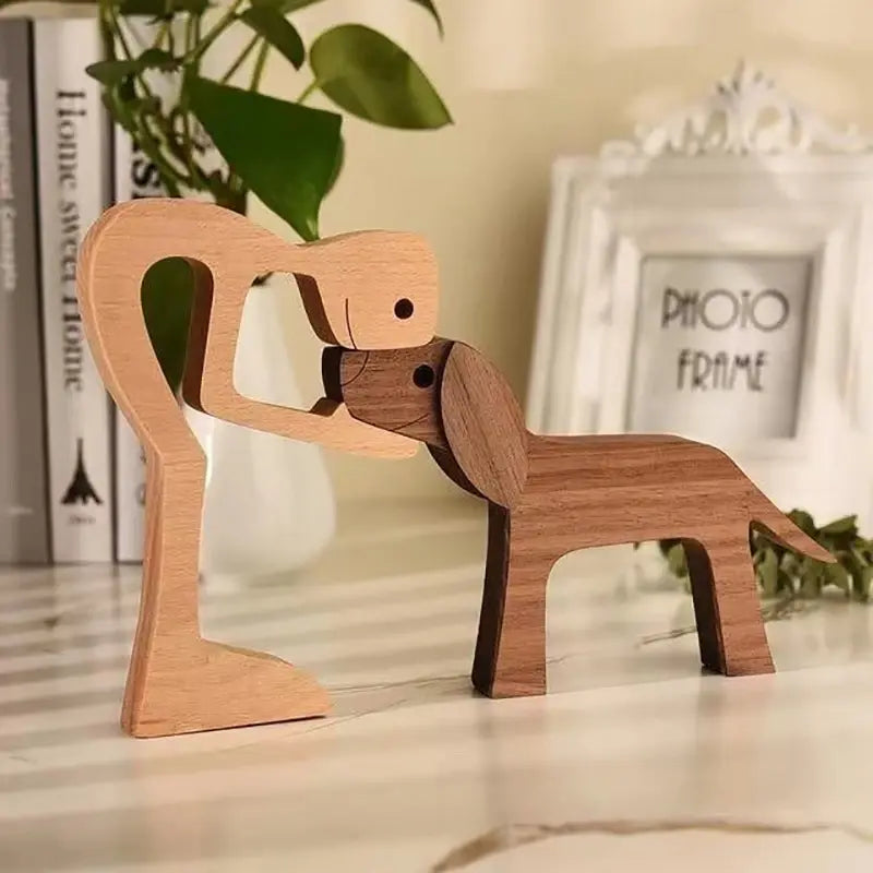 Handcrafted Wooden Puppy Figurine-What About Noah
