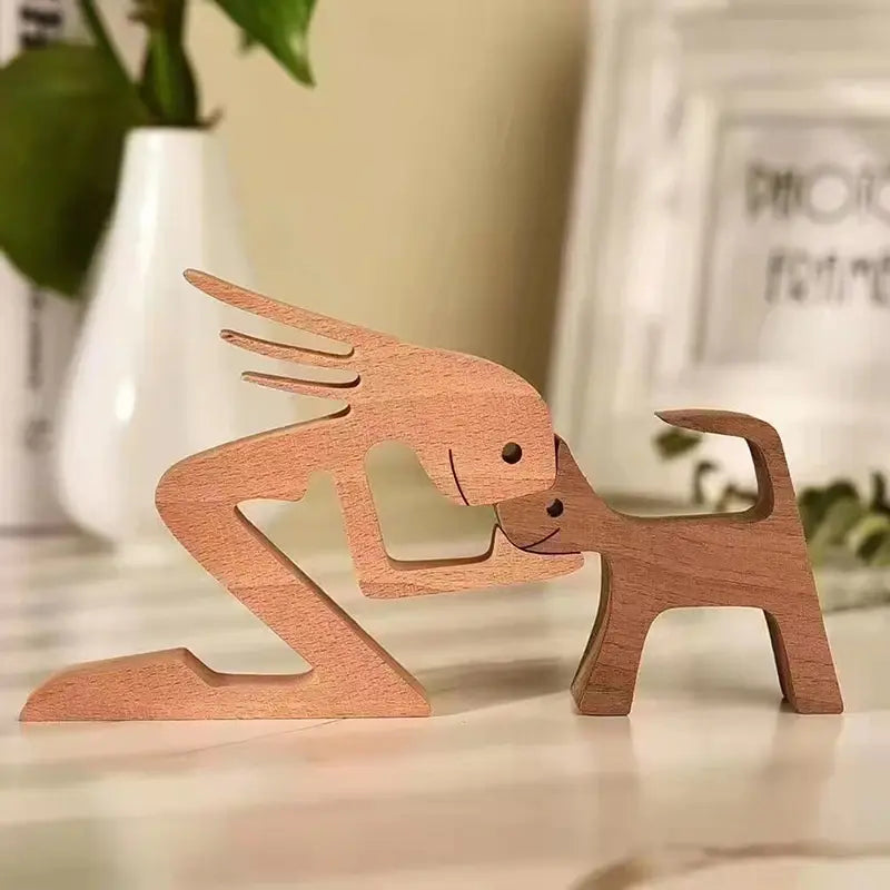 Handcrafted Wooden Puppy Figurine-What About Noah