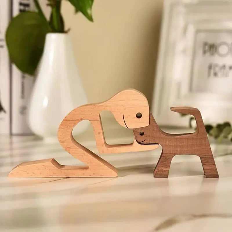 Handcrafted Wooden Puppy Figurine-What About Noah