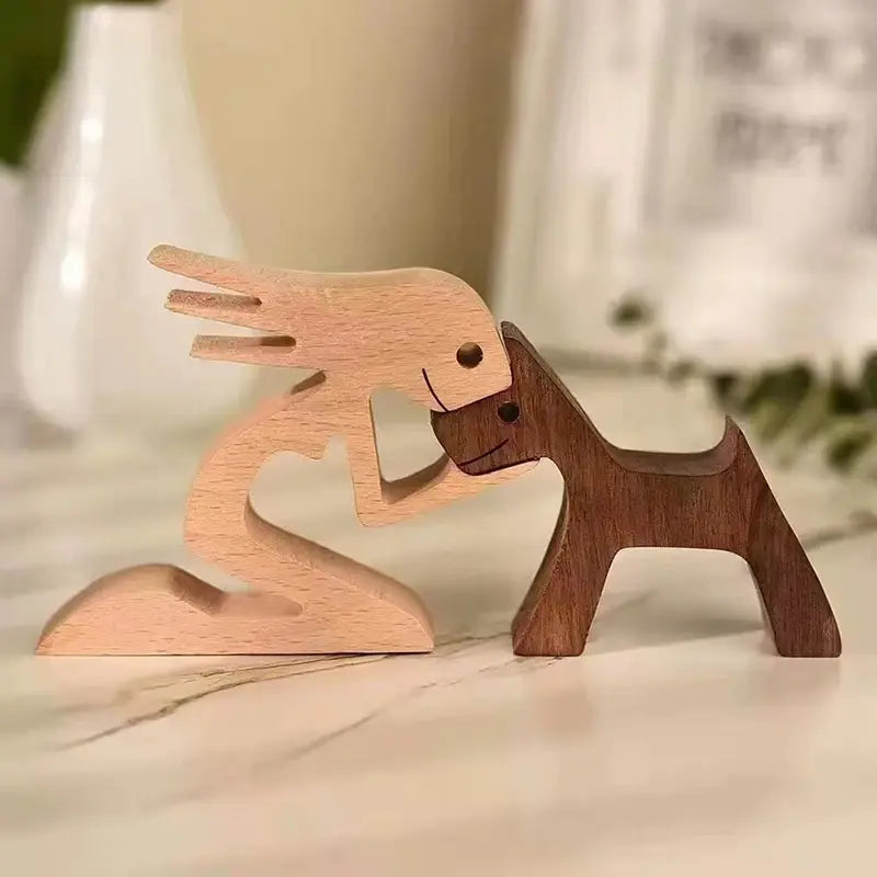 Handcrafted Wooden Puppy Figurine-What About Noah