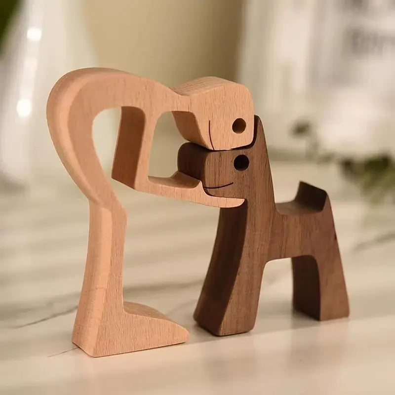 Handcrafted Wooden Puppy Figurine-What About Noah