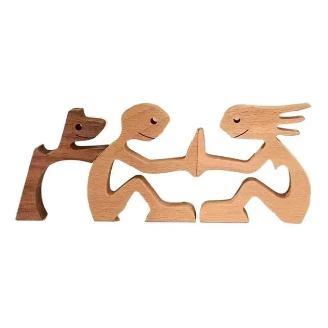 Handcrafted Wooden Puppy Figurine-What About Noah