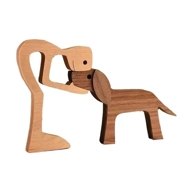 Handcrafted Wooden Puppy Figurine-What About Noah