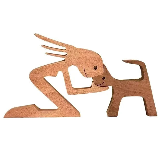 Handcrafted Wooden Puppy Figurine-What About Noah