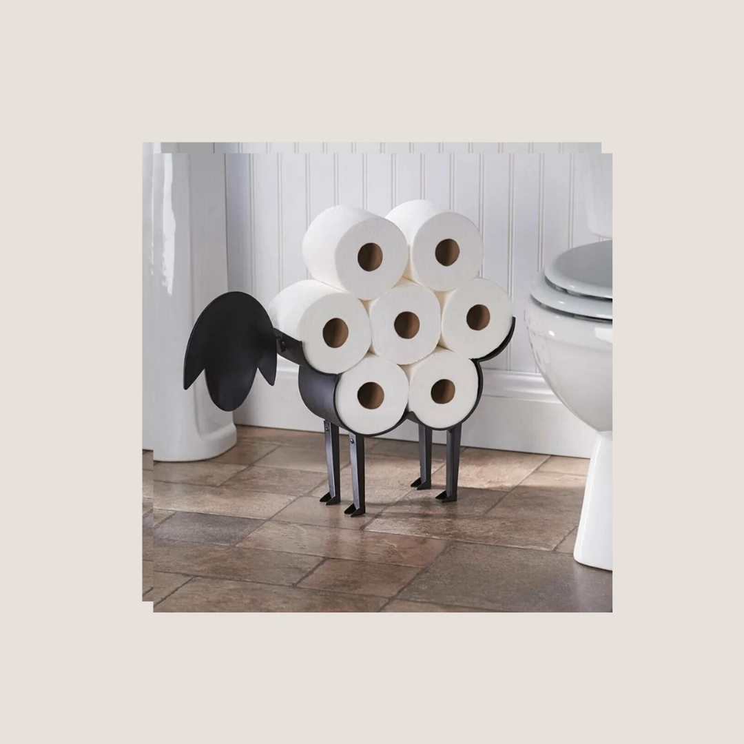 Iron Sheep Toilet Paper Holder-What About Noah