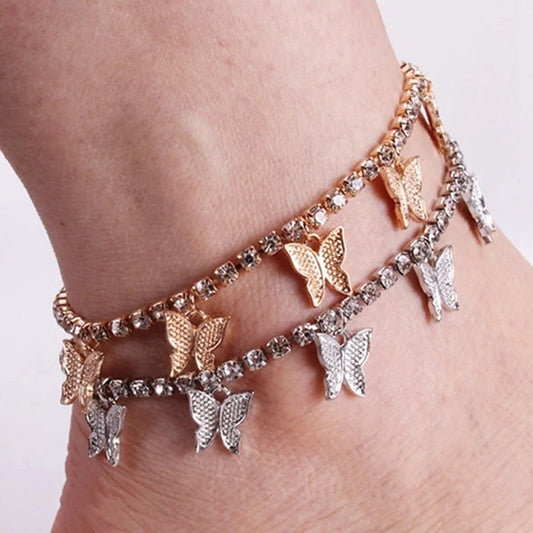 Sparkle Butterfly Anklet-What About Noah