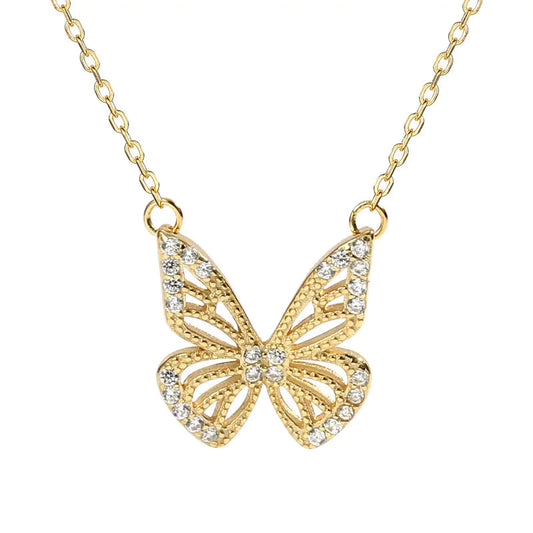 Sparkle Butterfly Necklace-What About Noah