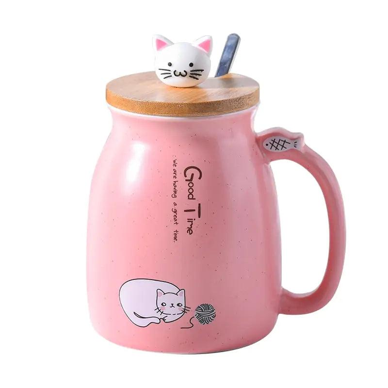 Tall Ceramic Cat Mug-What About Noah