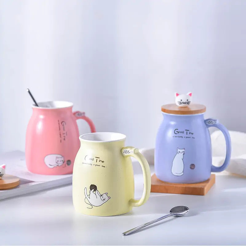 Tall Ceramic Cat Mug-What About Noah
