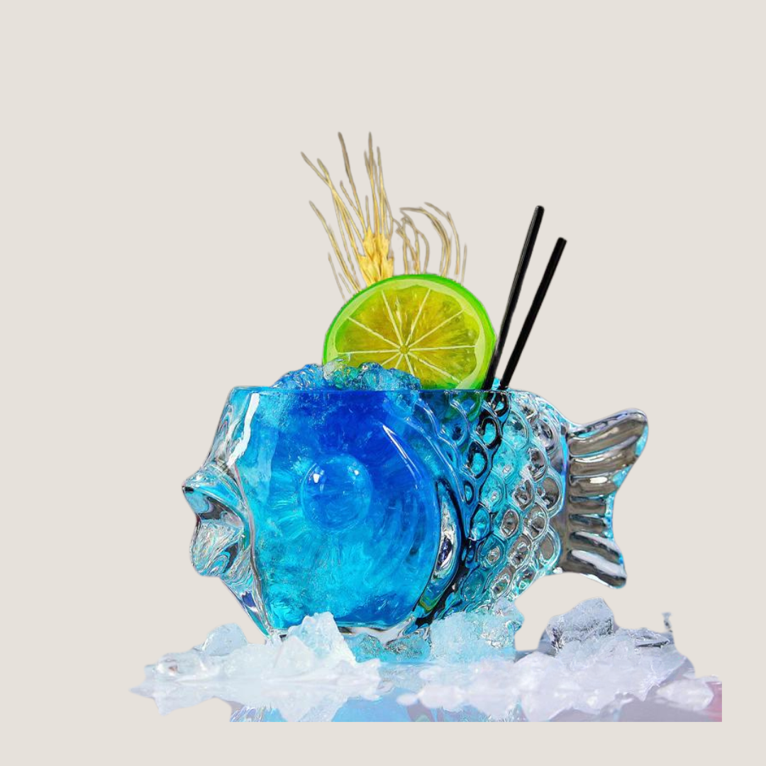 Transparent Fish-Shaped Cocktail Glass-What About Noah