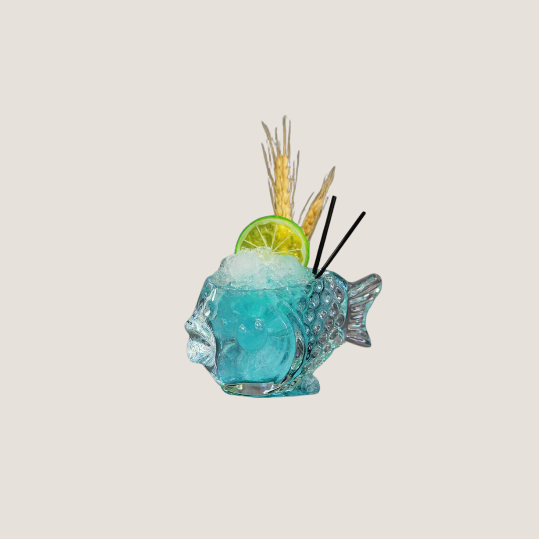 Transparent Fish-Shaped Cocktail Glass-What About Noah