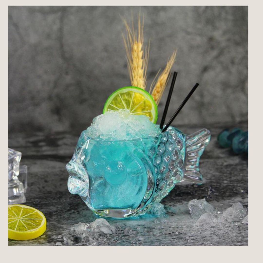 Transparent Fish-Shaped Cocktail Glass-What About Noah