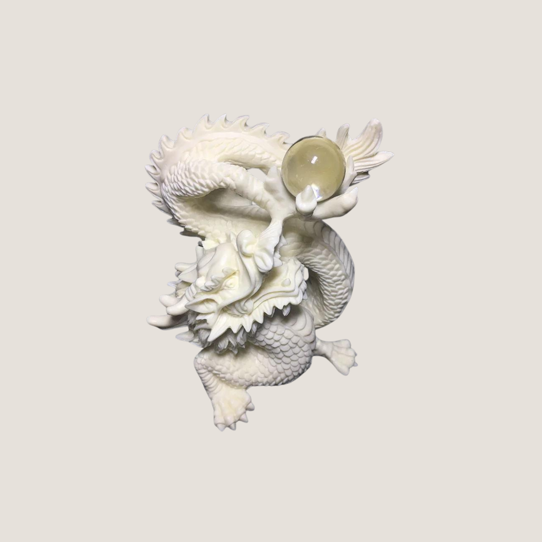 White Dragon Play Bead Statue-What About Noah
