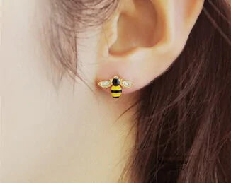 Winged Bee Stud Earrings-What About Noah